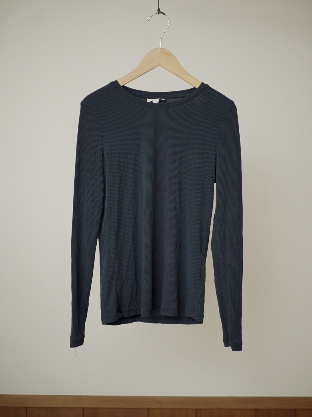 Frank & Oak Long-Sleeve Crewneck Shirt - Navy Blue